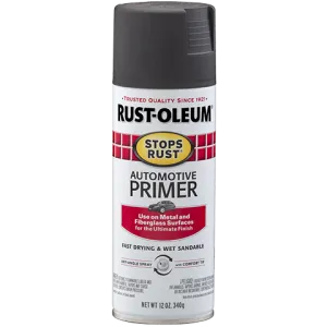 12 OZ Stops Rust Automotive Primer Spray - Flat Dark Grey