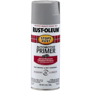 12 OZ Stops Rust Automotive Primer Spray - Flat Light Gray