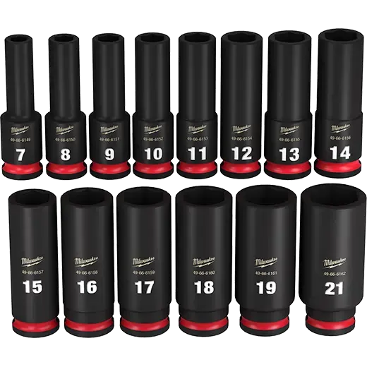 14pc Shockwave Impact Duty  3/8 In. Drive Metric Deep 6 Point Socket Set