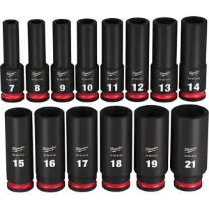 14pc Shockwave Impact Duty  3/8 In. Drive Metric Deep 6 Point Socket Set