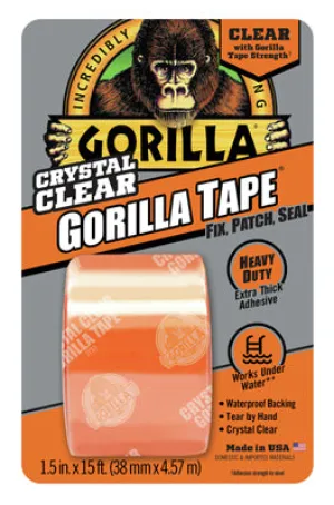 15 FT Crystal Clear Gorilla Tape