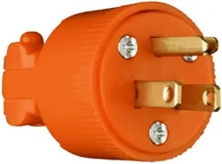 15A 125V Heavy Duty Plug. Orange