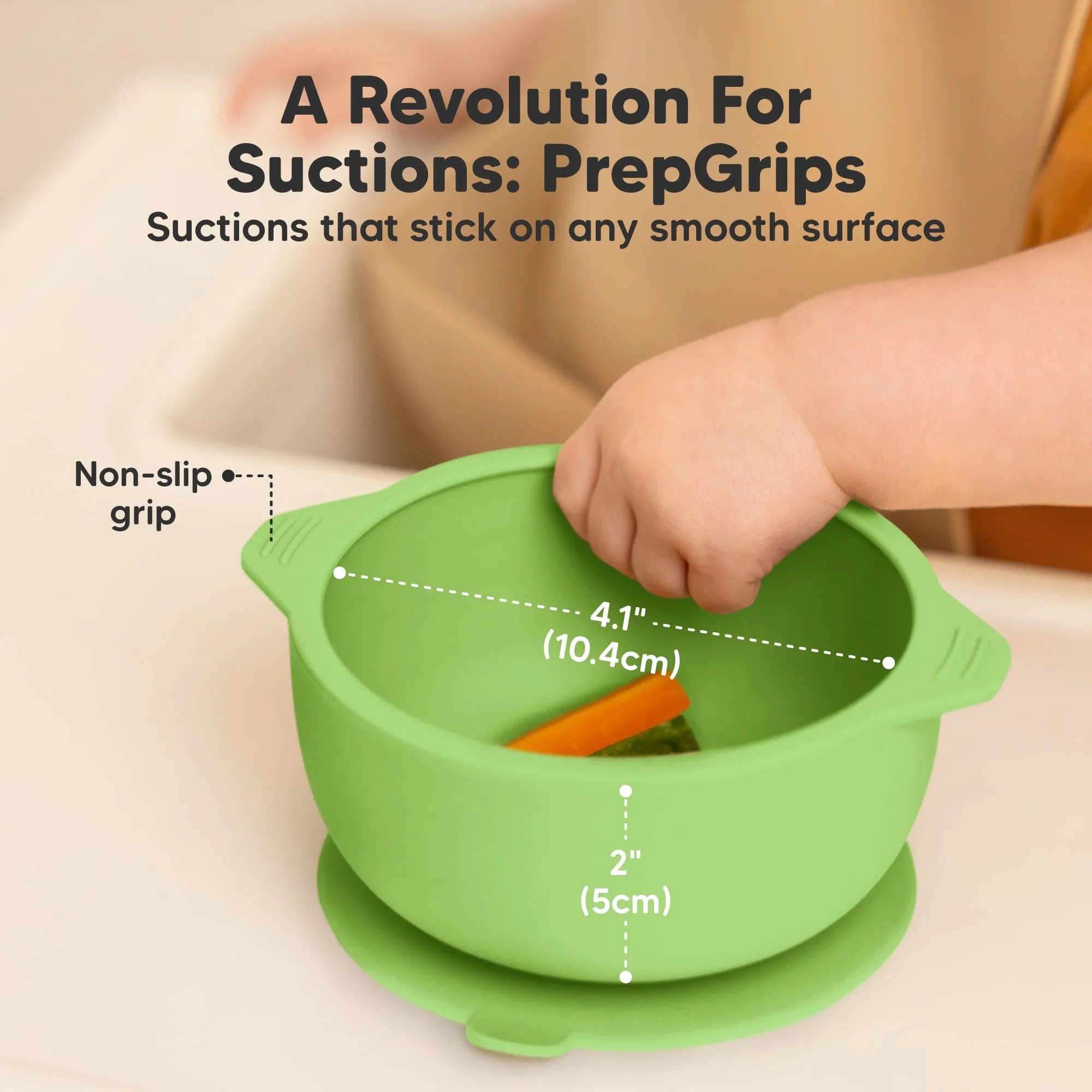 2-Pack Prep Silicone Suction Bowls (Kea)