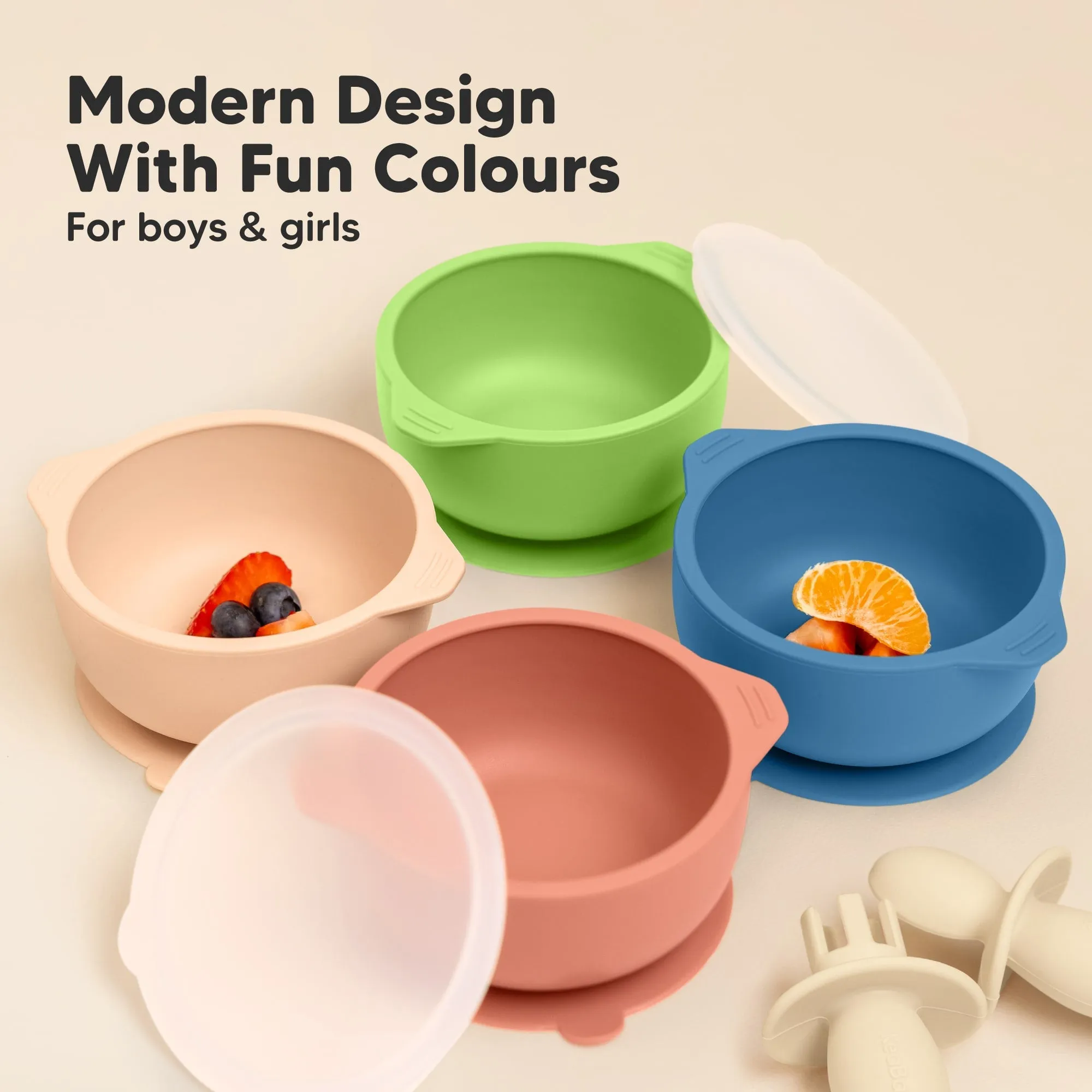 2-Pack Prep Silicone Suction Bowls (Kea)