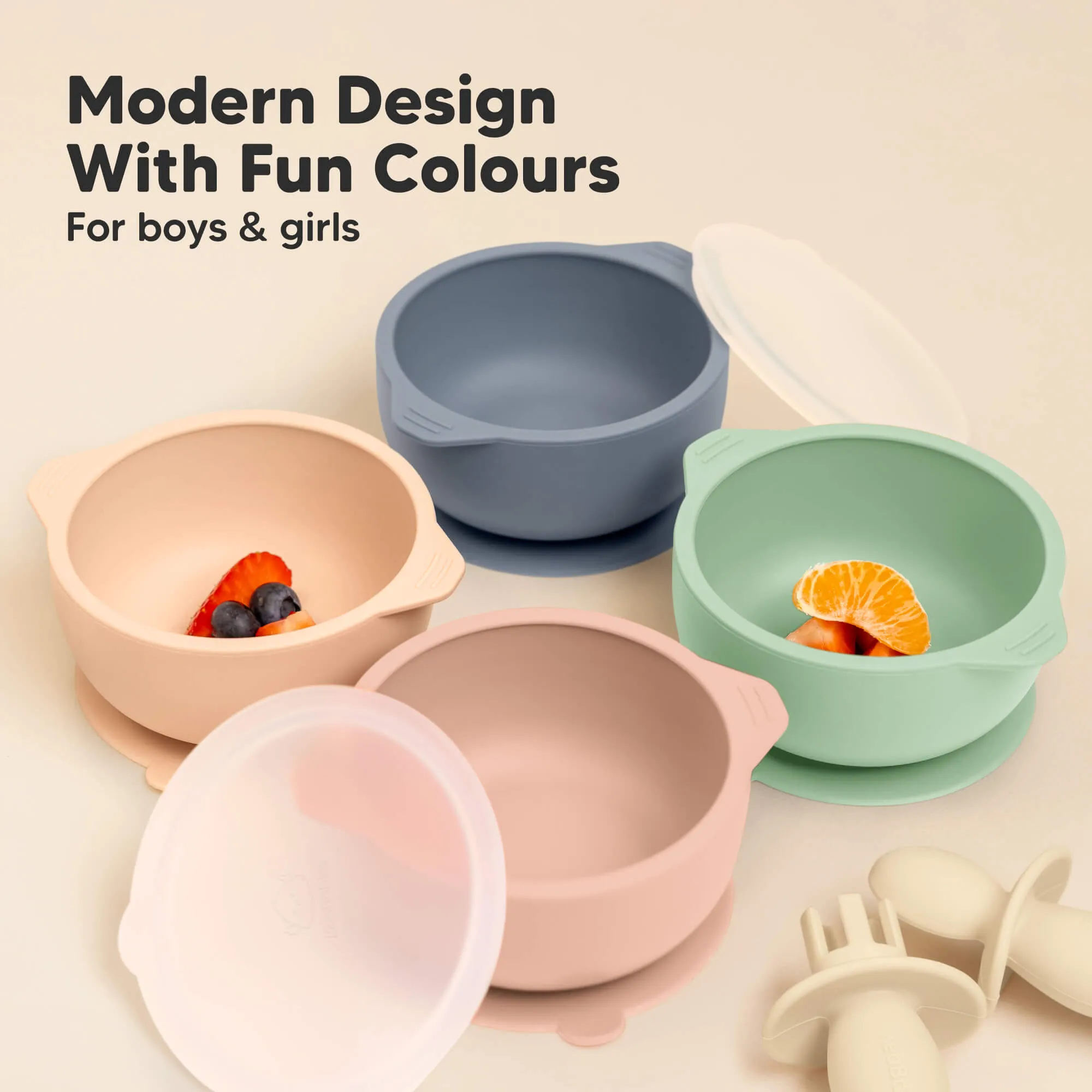 2-Pack Prep Silicone Suction Bowls (Mellow)