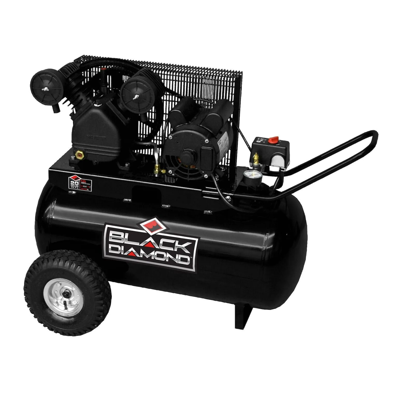 20-Gal 1.6-HP Single-Stage Horizontal Air Compressor