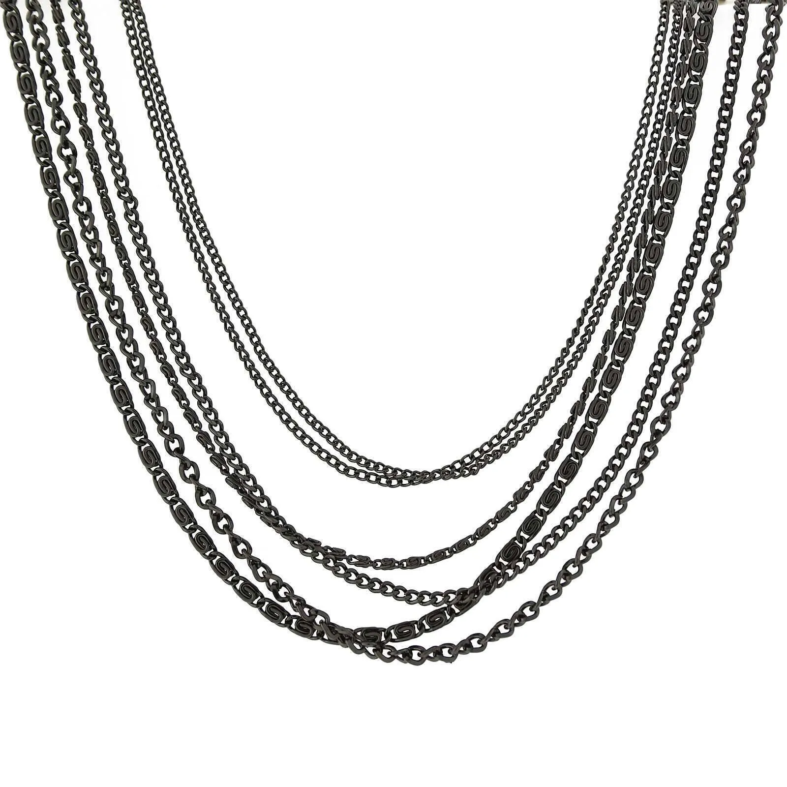 2028 Jewelry Luxe Layered Multi-Chain Necklace 16"   3" Extender