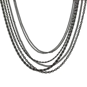2028 Jewelry Luxe Layered Multi-Chain Necklace 16"   3" Extender