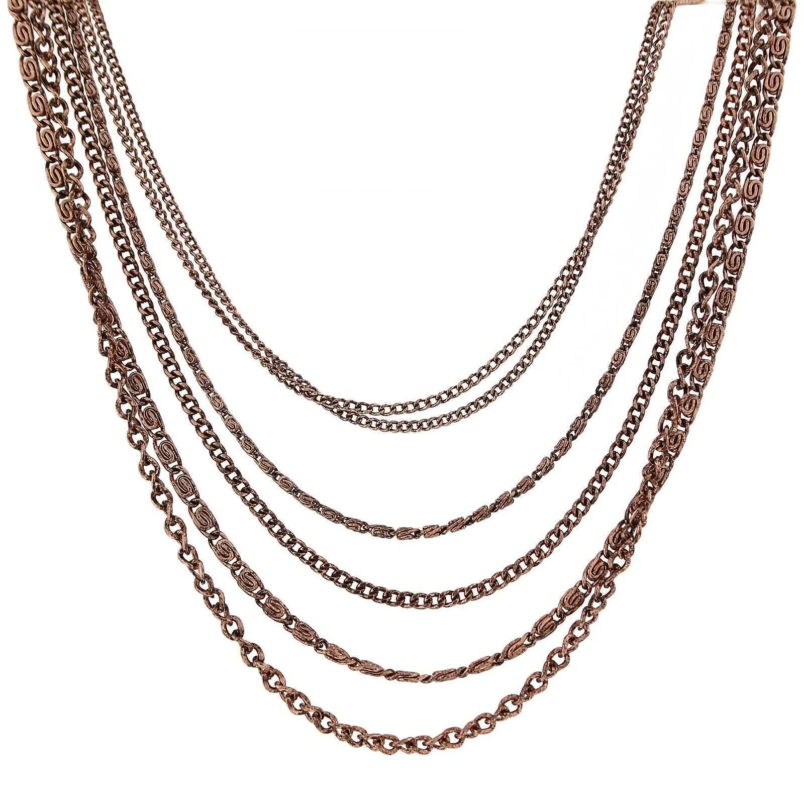 2028 Jewelry Luxe Layered Multi-Chain Necklace 16"   3" Extender