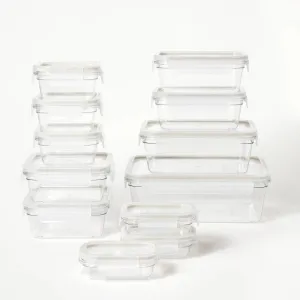 24pc (Set of 12) Tritan Plastic Food Storage Container Set with Lids Clear