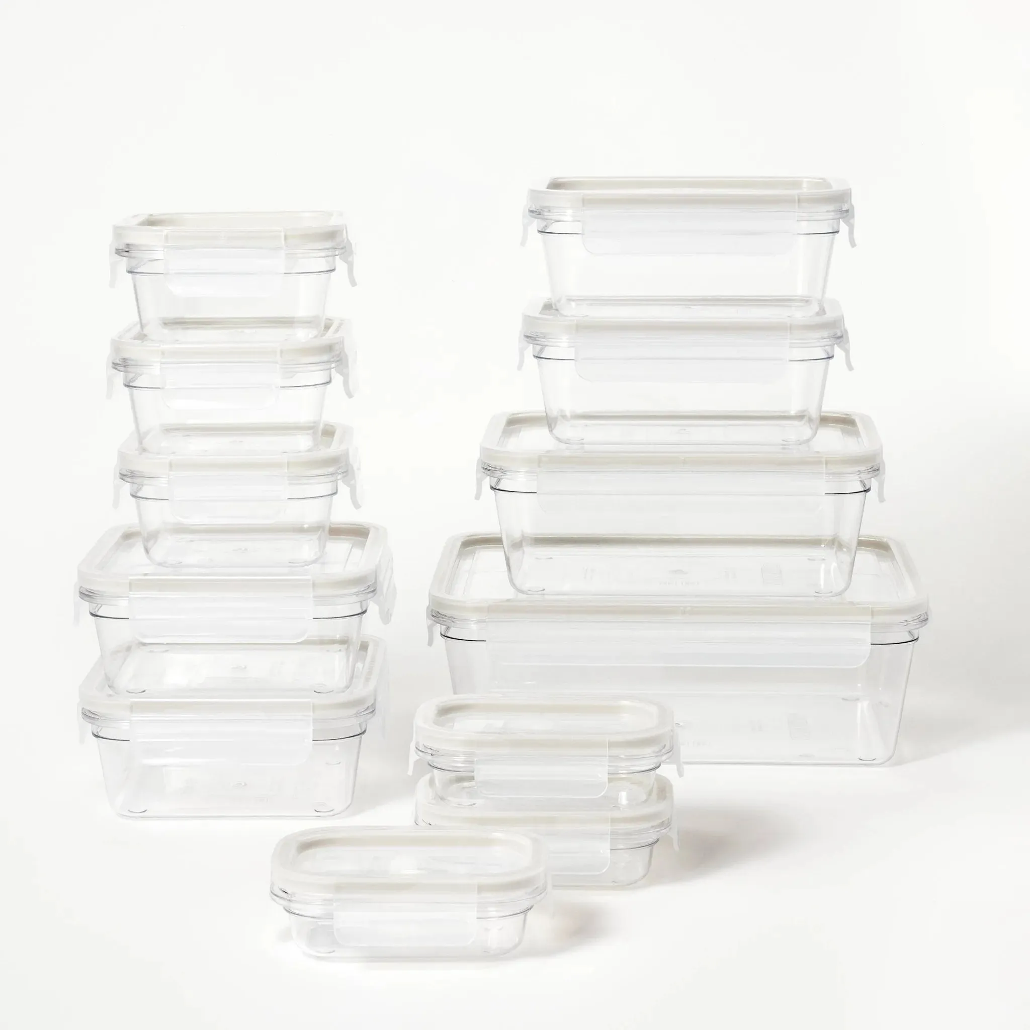 24pc (Set of 12) Tritan Plastic Food Storage Container Set with Lids Clear