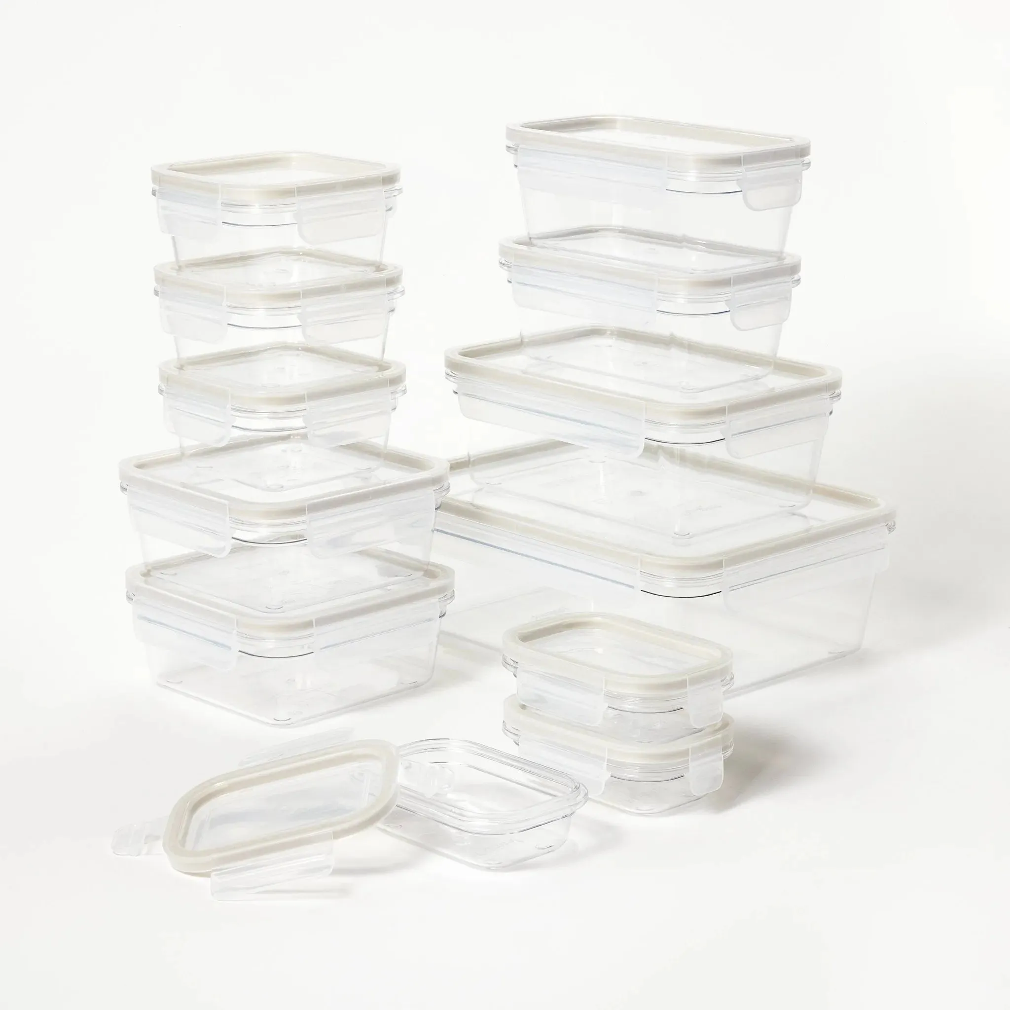 24pc (Set of 12) Tritan Plastic Food Storage Container Set with Lids Clear