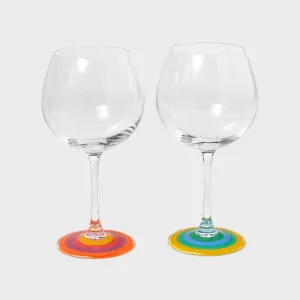 2pk 16oz Stemmed Wine Glass Set