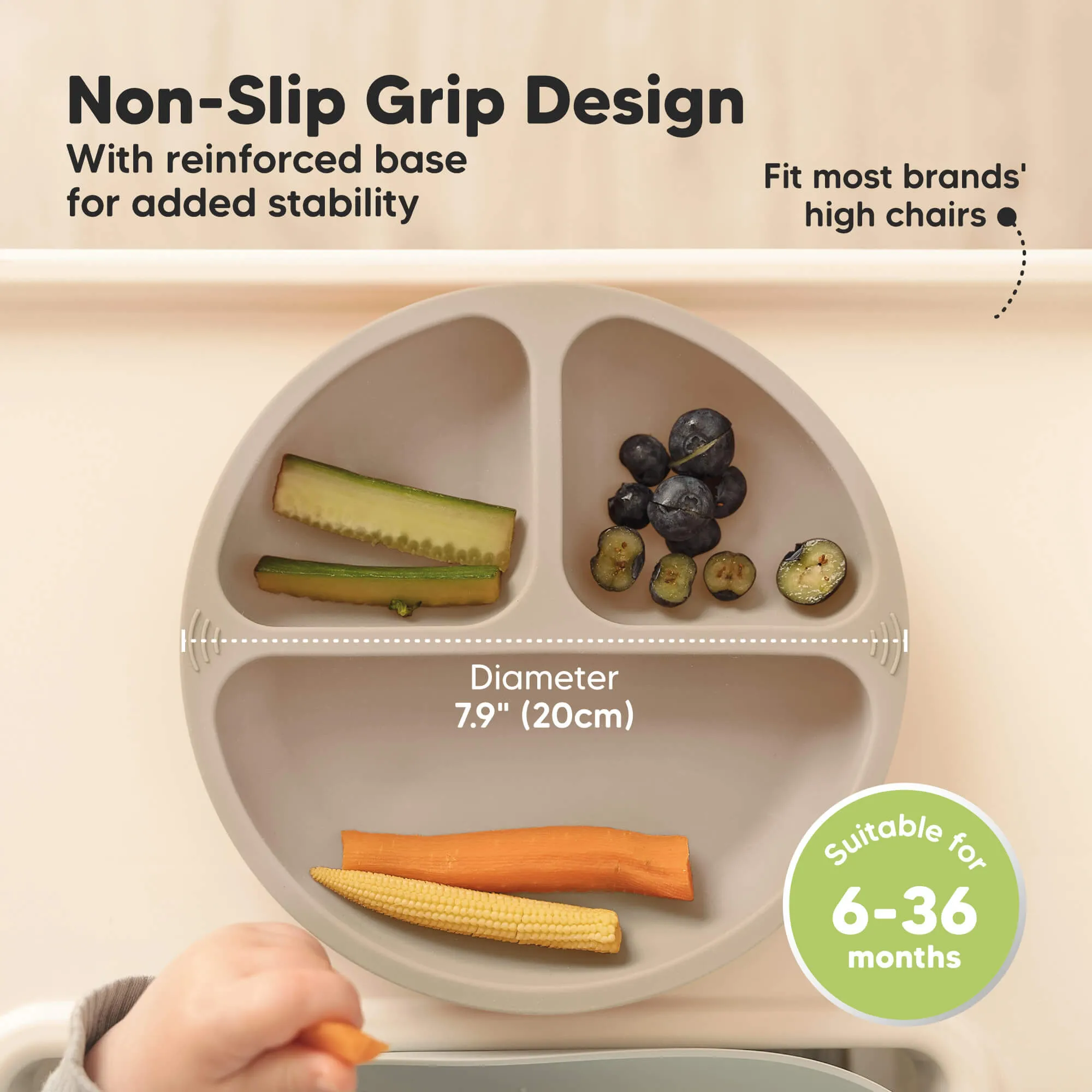 3-Pack Prep Silicone Suction Plates (Burgundy)