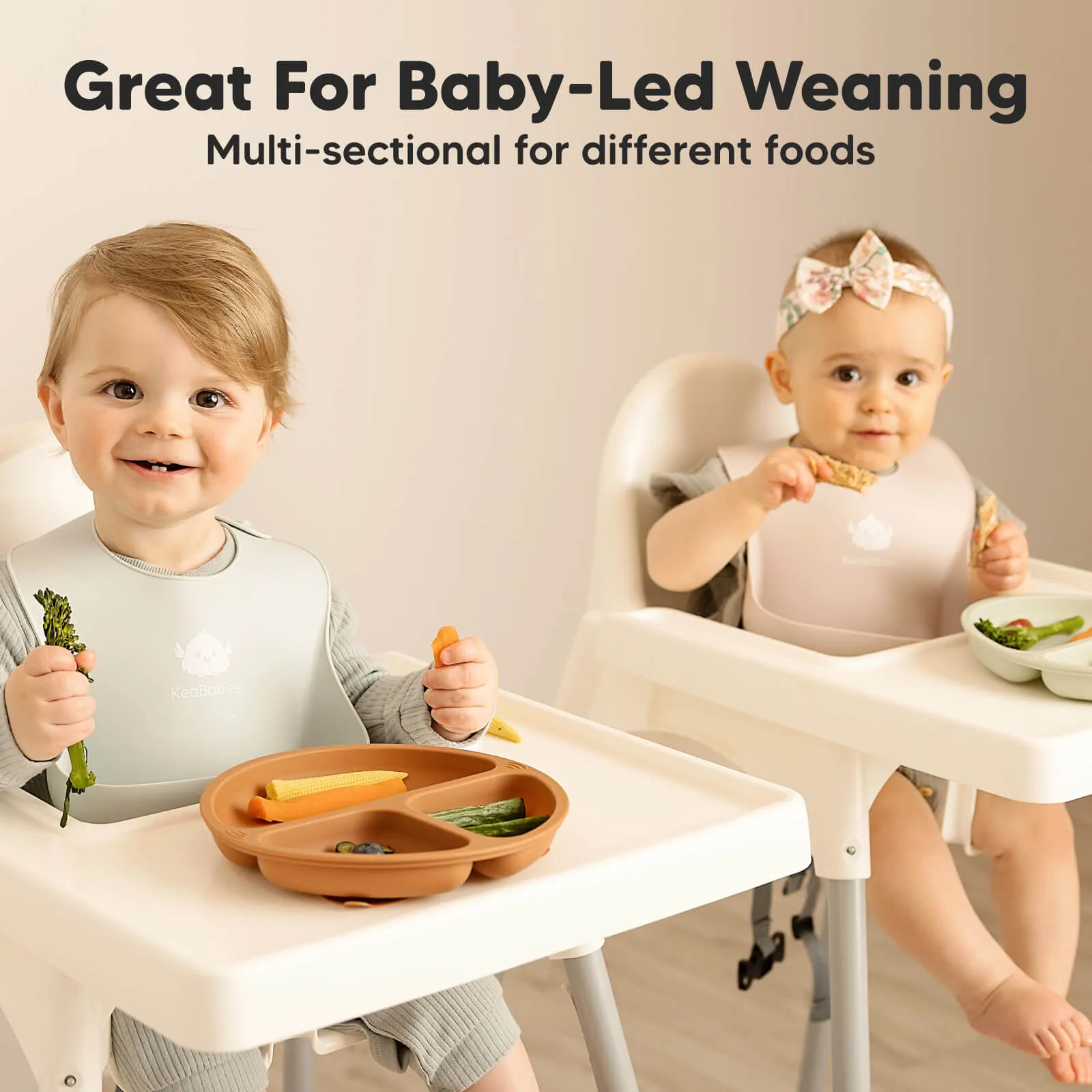 3-Pack Prep Silicone Suction Plates (Desert)