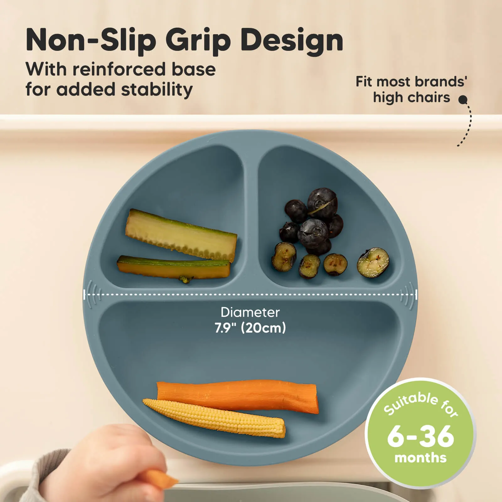 3-Pack Prep Silicone Suction Plates (Desert)
