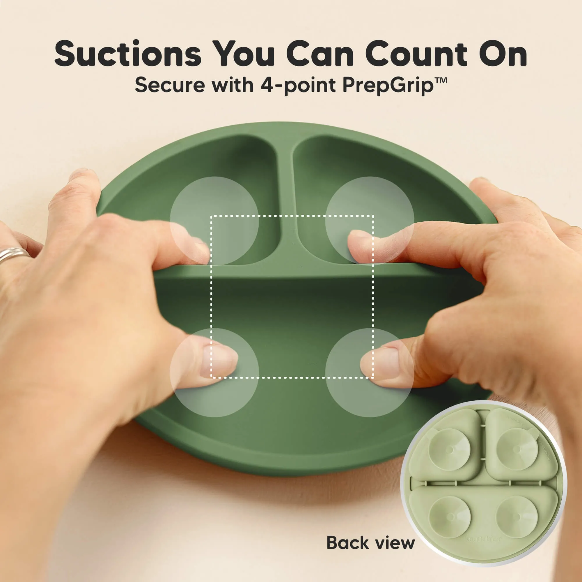 3-Pack Prep Silicone Suction Plates (Forest)