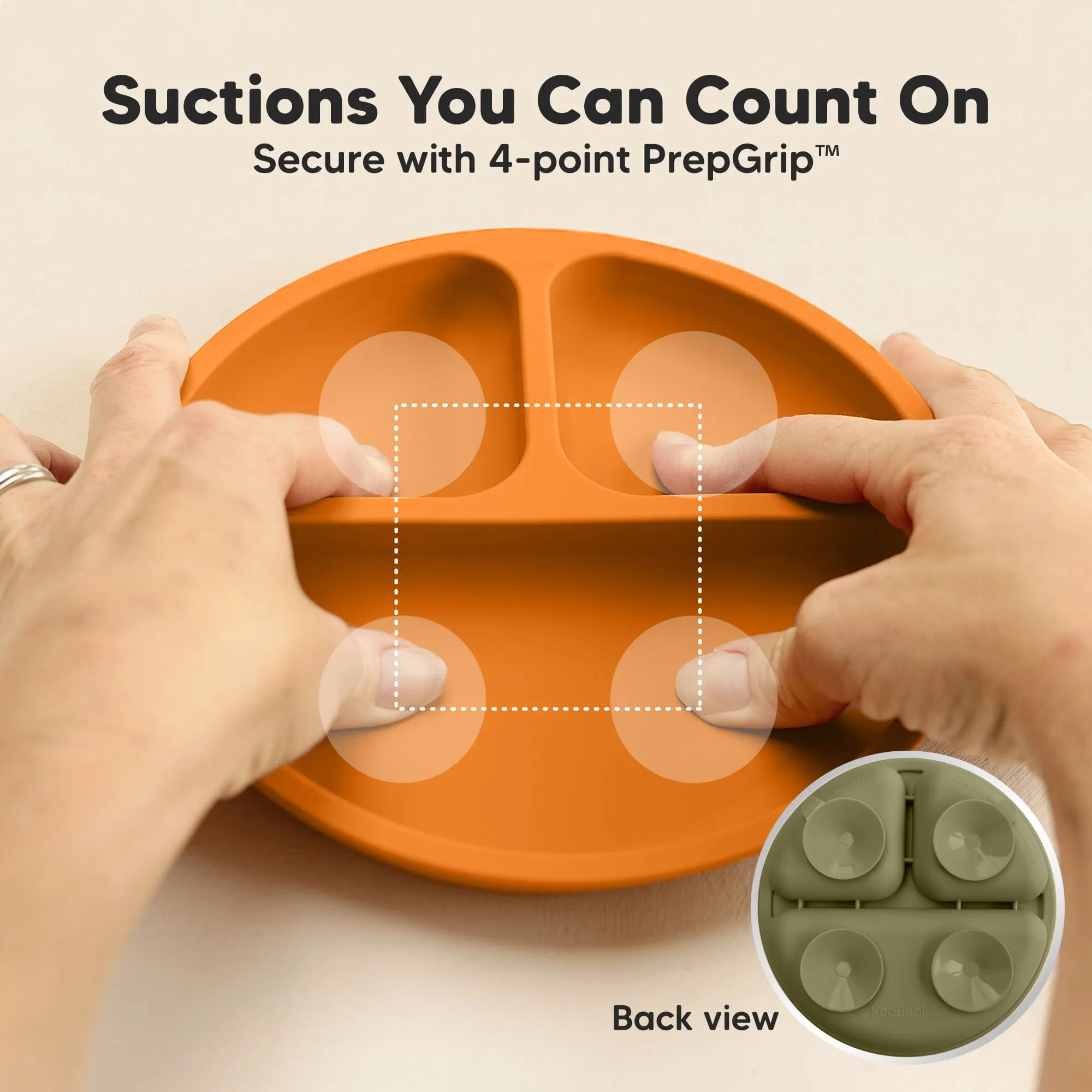 3-Pack Prep Silicone Suction Plates (Harvest)