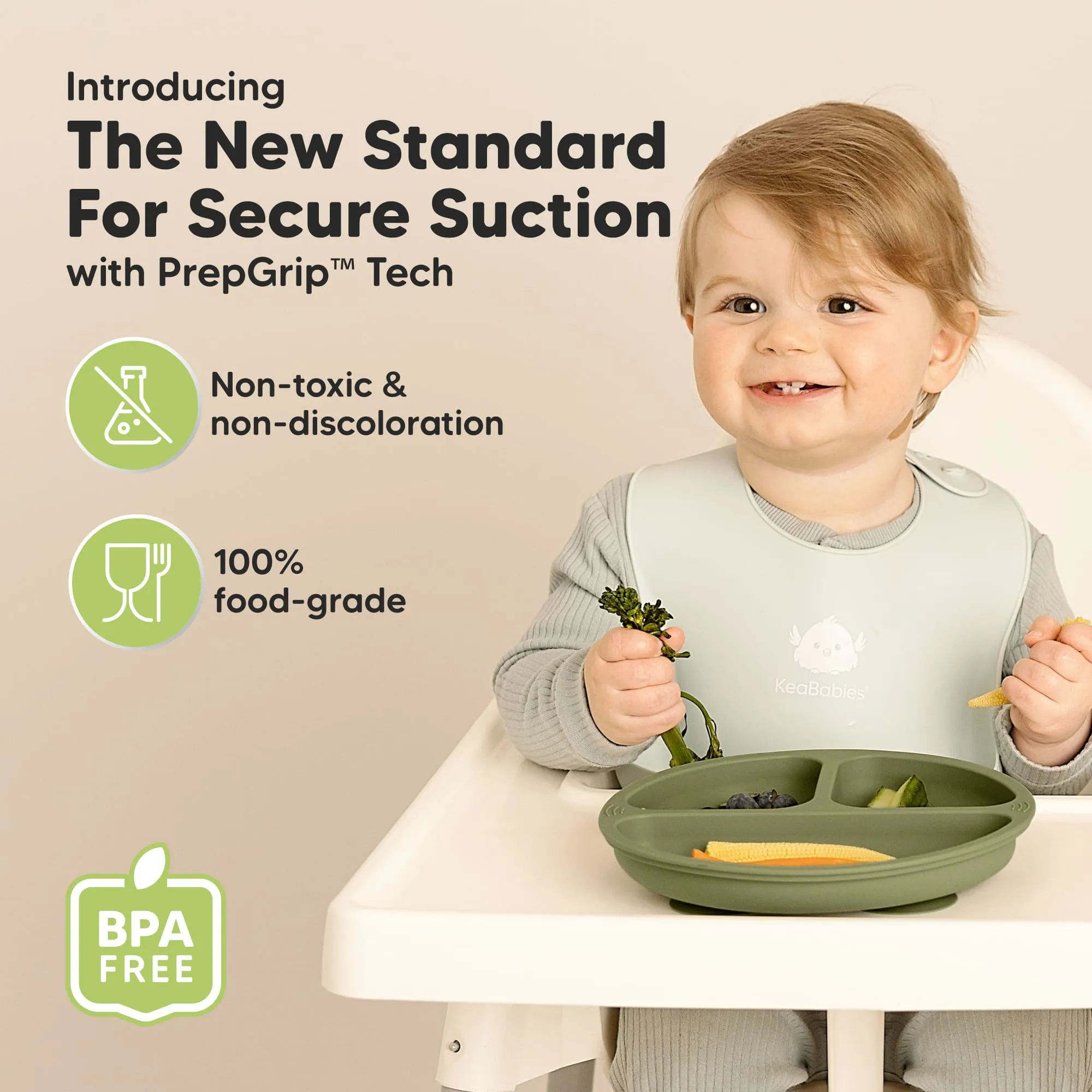 3-Pack Prep Silicone Suction Plates (Harvest)