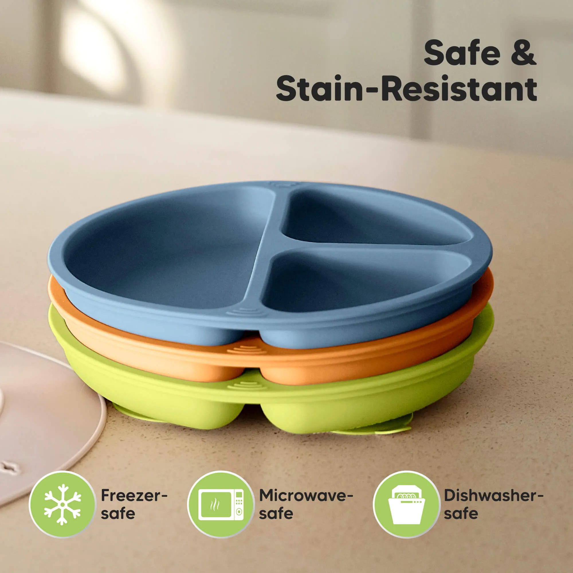 3-Pack Prep Silicone Suction Plates (Kea)