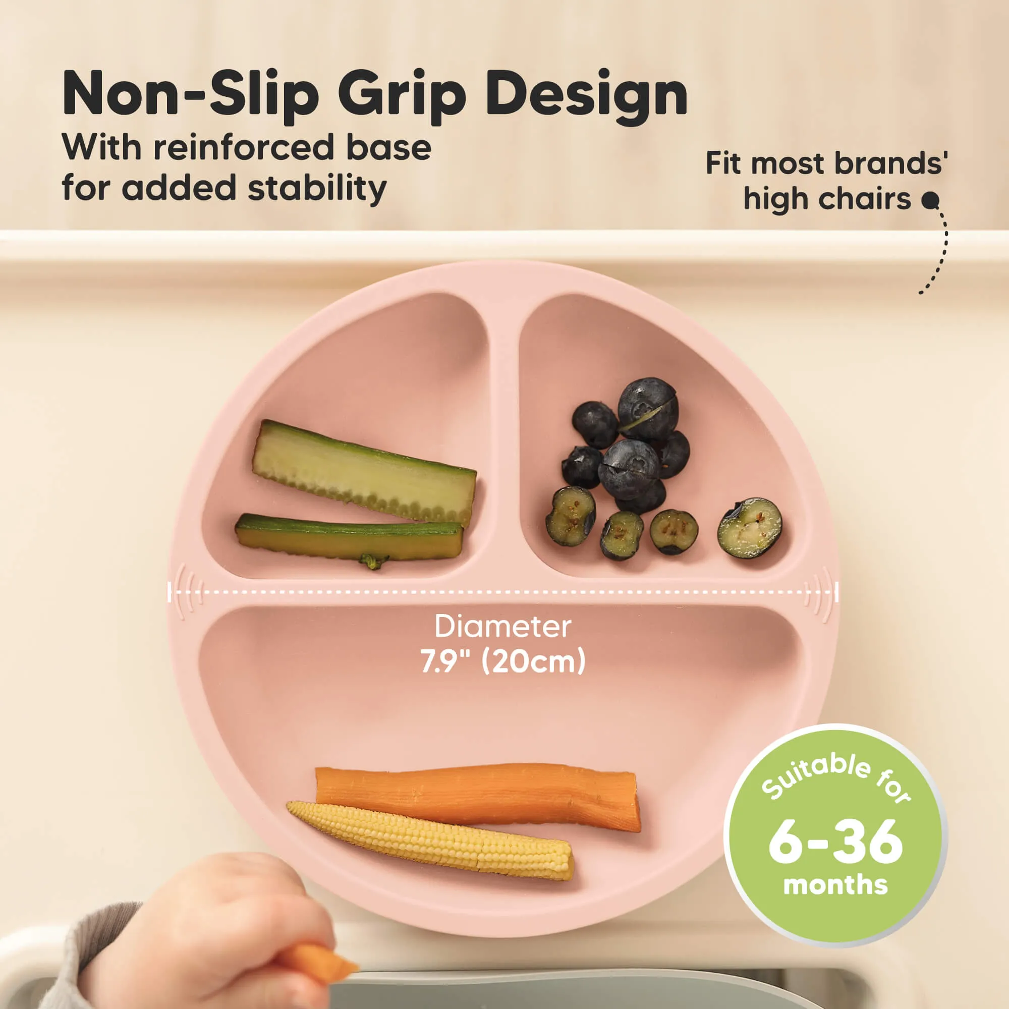 3-Pack Prep Silicone Suction Plates (Macaron)