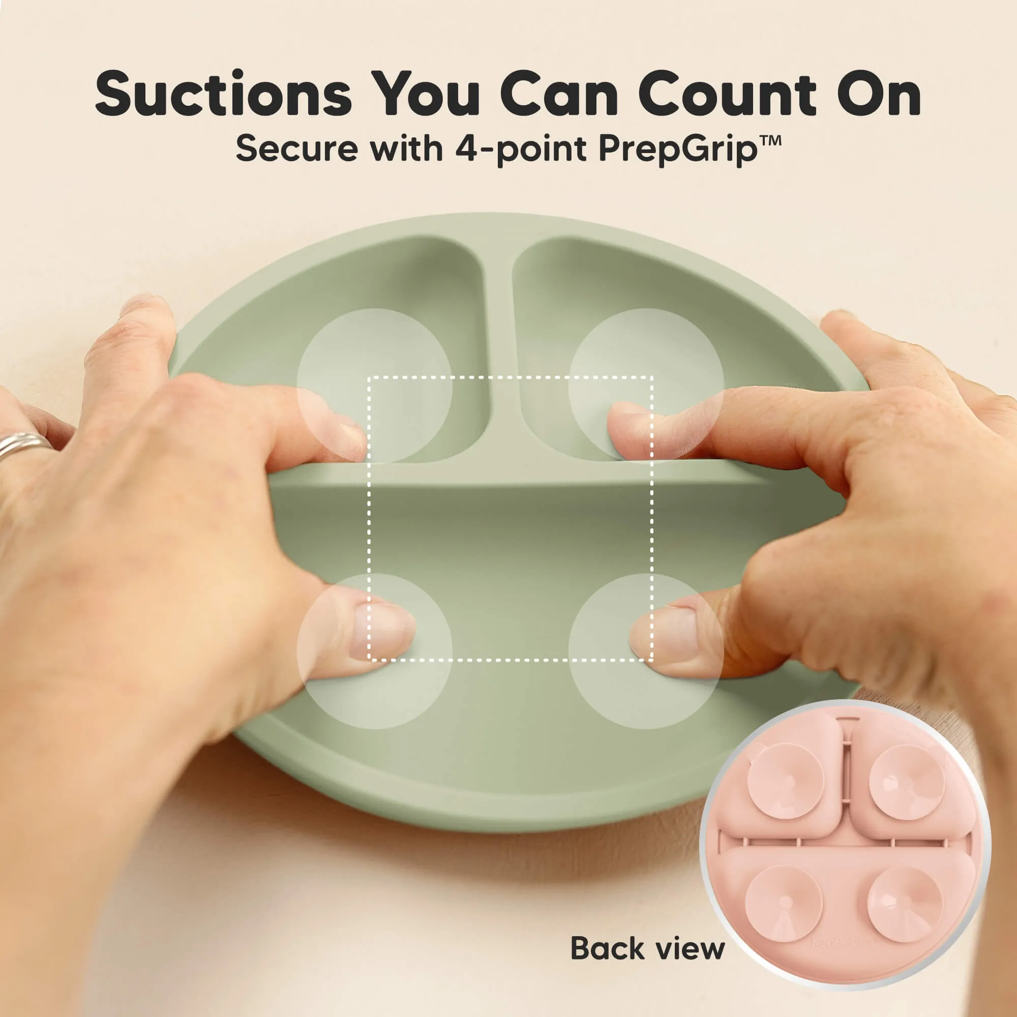 3-Pack Prep Silicone Suction Plates (Macaron)
