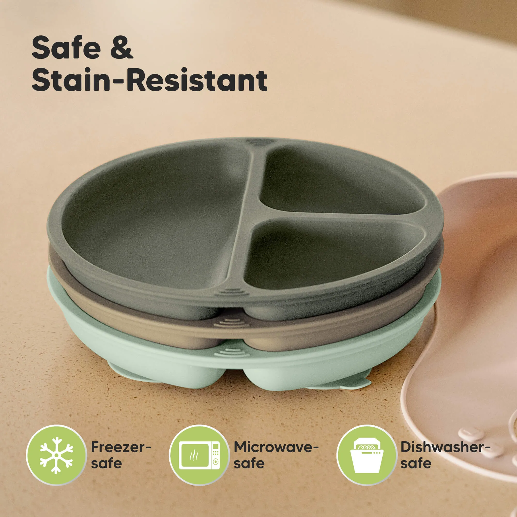 3-Pack Prep Silicone Suction Plates (Marsh)