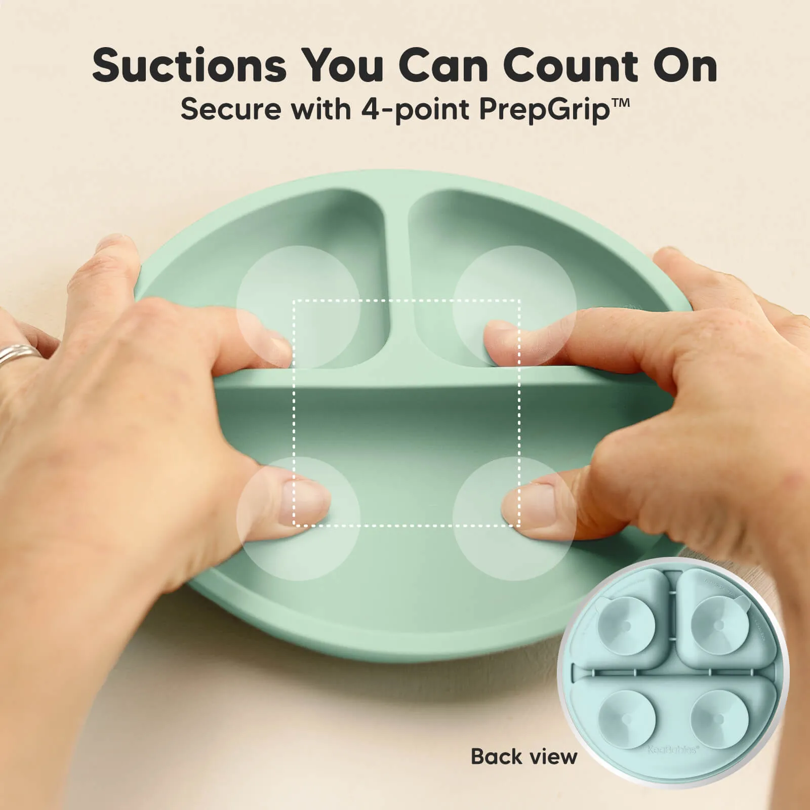 3-Pack Prep Silicone Suction Plates (Pastel Sky)