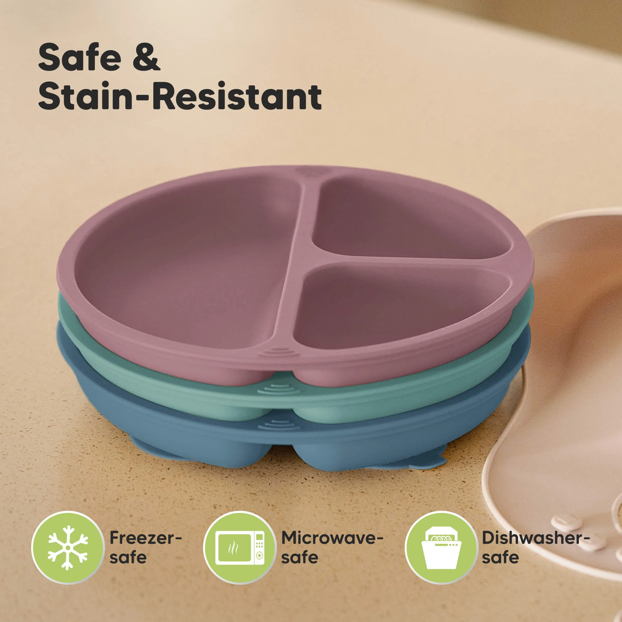 3-Pack Prep Silicone Suction Plates (Quantum)