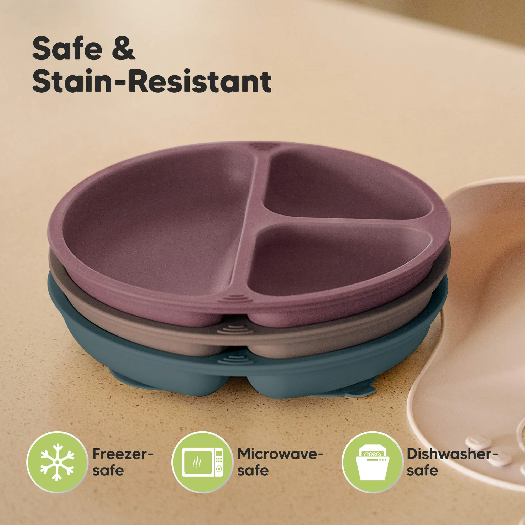 3-Pack Prep Silicone Suction Plates (Rocky)