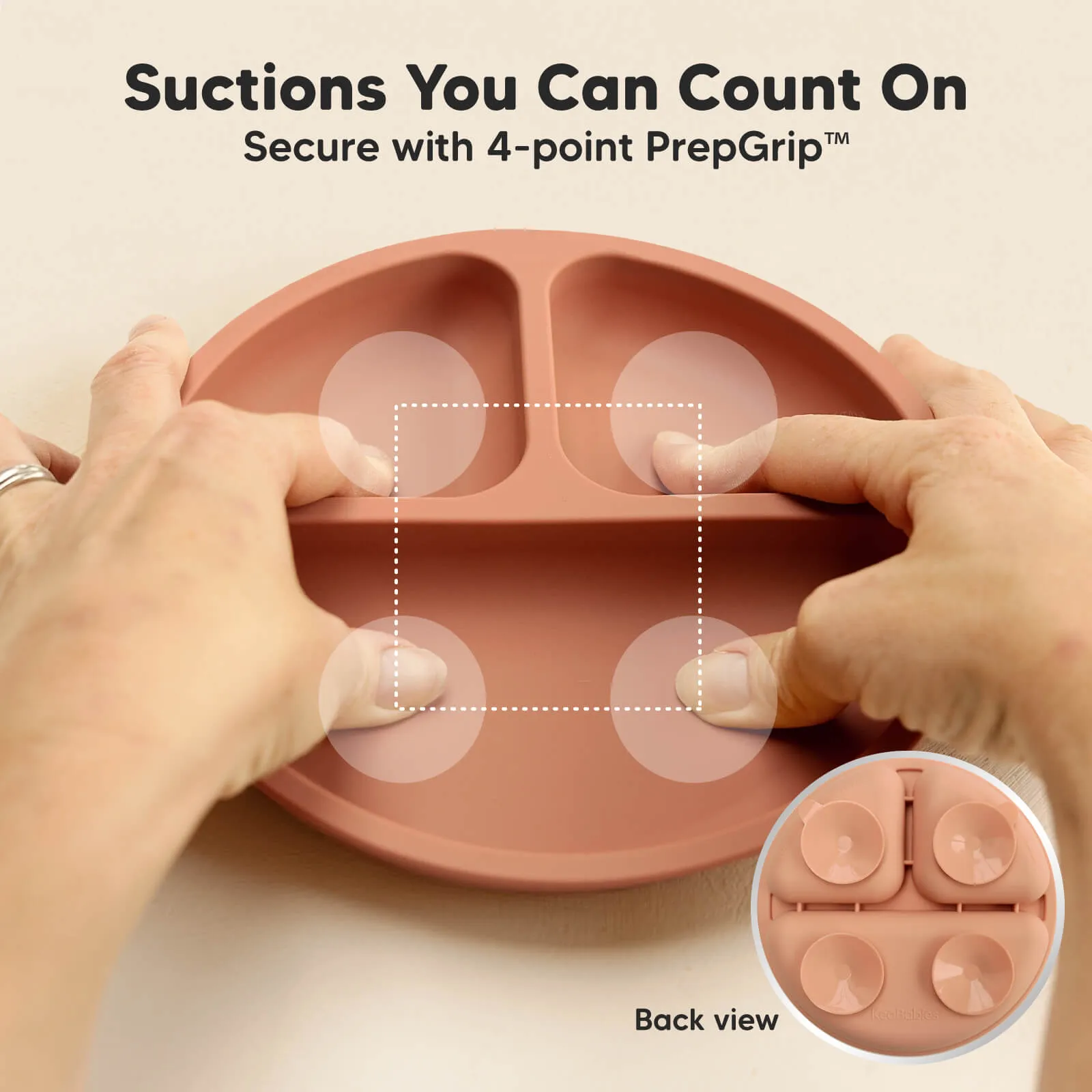 3-Pack Prep Silicone Suction Plates (Roseate)