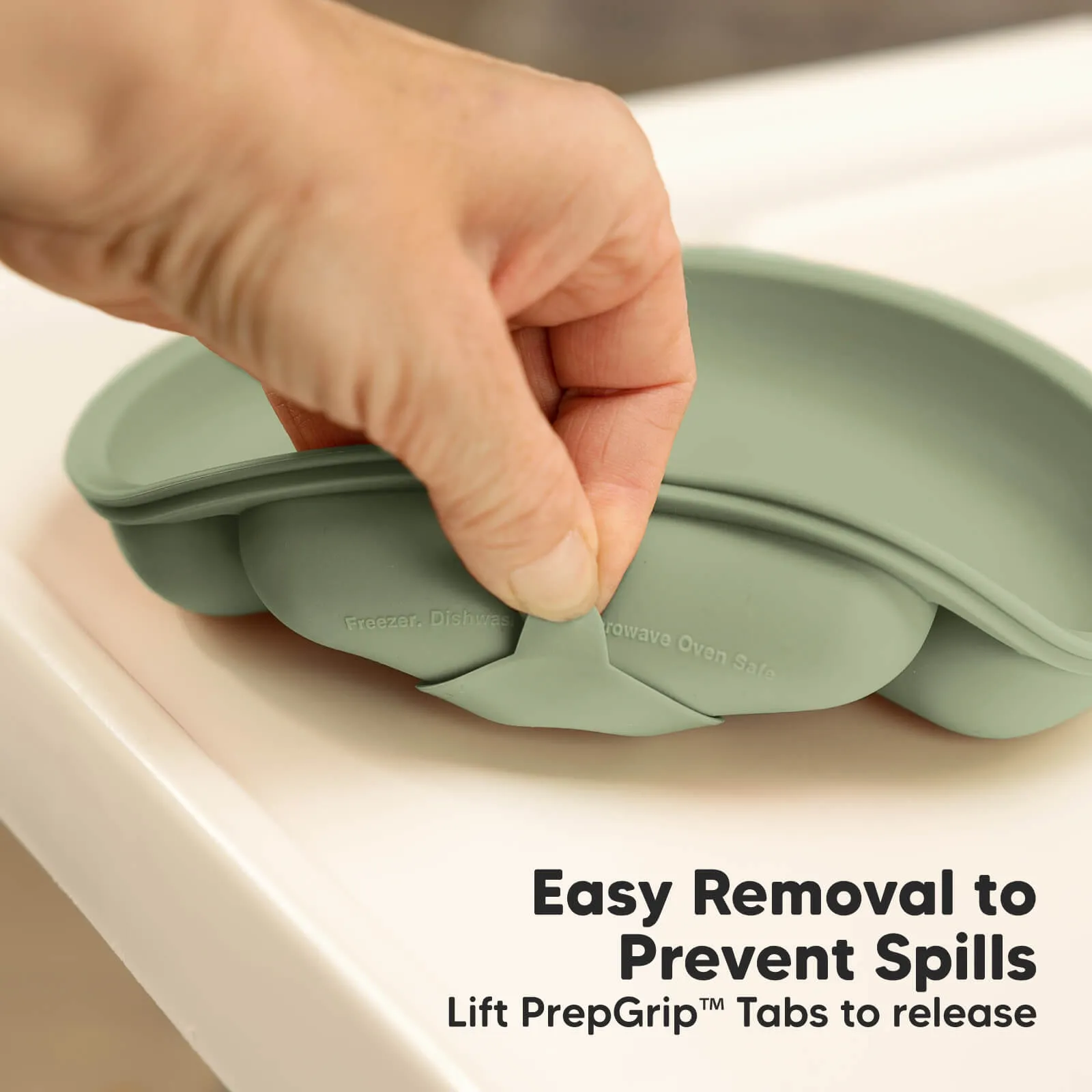 3-Pack Prep Silicone Suction Plates (Sage)