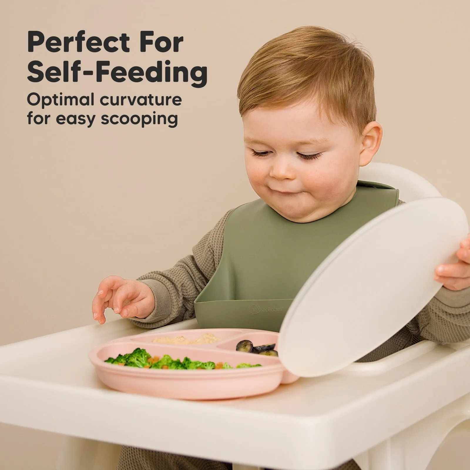 3-Pack Prep Silicone Suction Plates with Lids (Mellow)