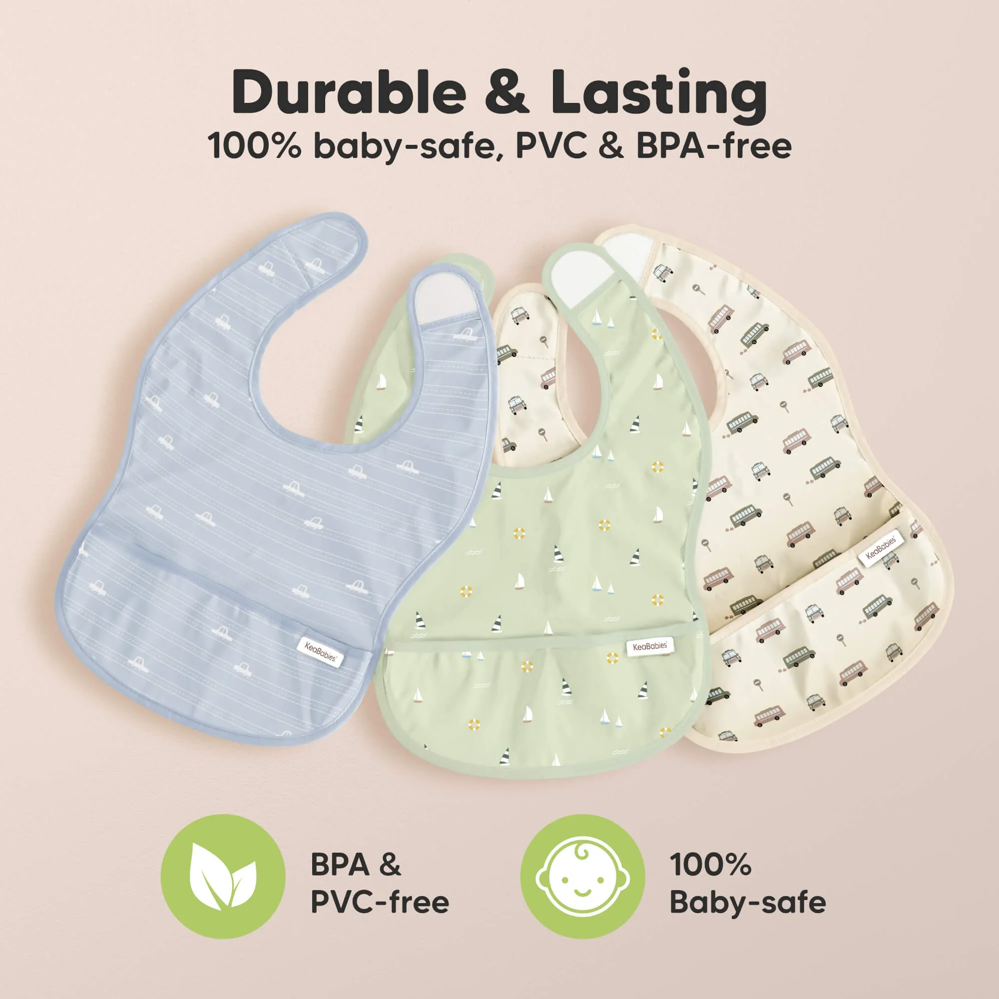 3-Pack Presto Waterproof Bibs (Marine Muse)