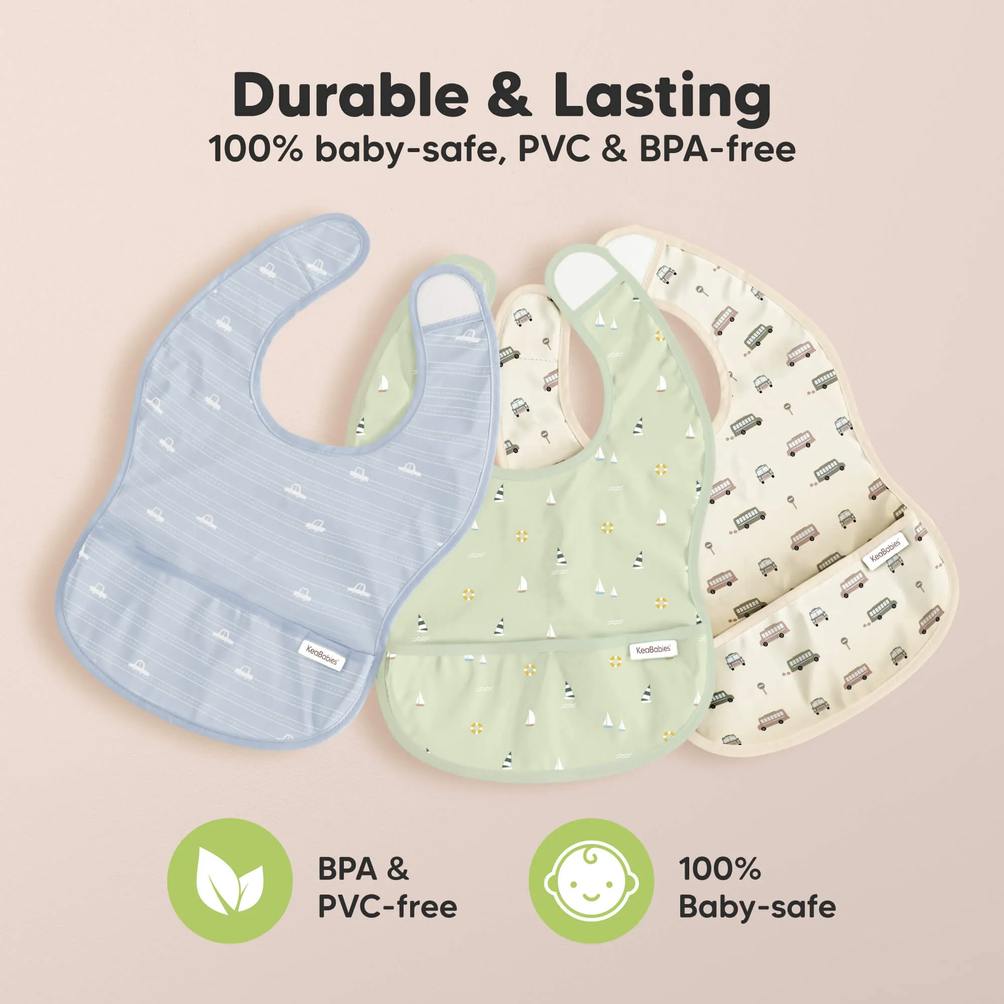 3-Pack Presto Waterproof Bibs (Pets & Paws)