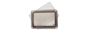 3pc Bakeware Set Half Sheet Silicone Mat & Cooling Rack (See Description)
