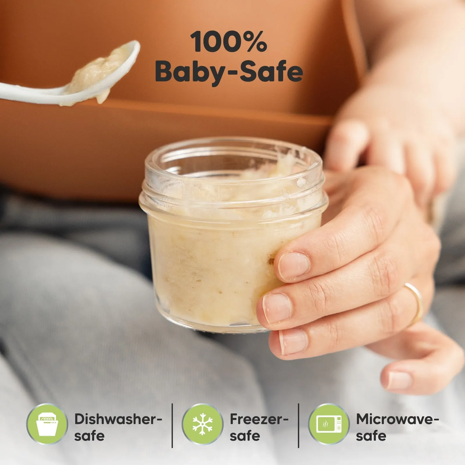 6-Pack Prep Jars Food Glass Containers