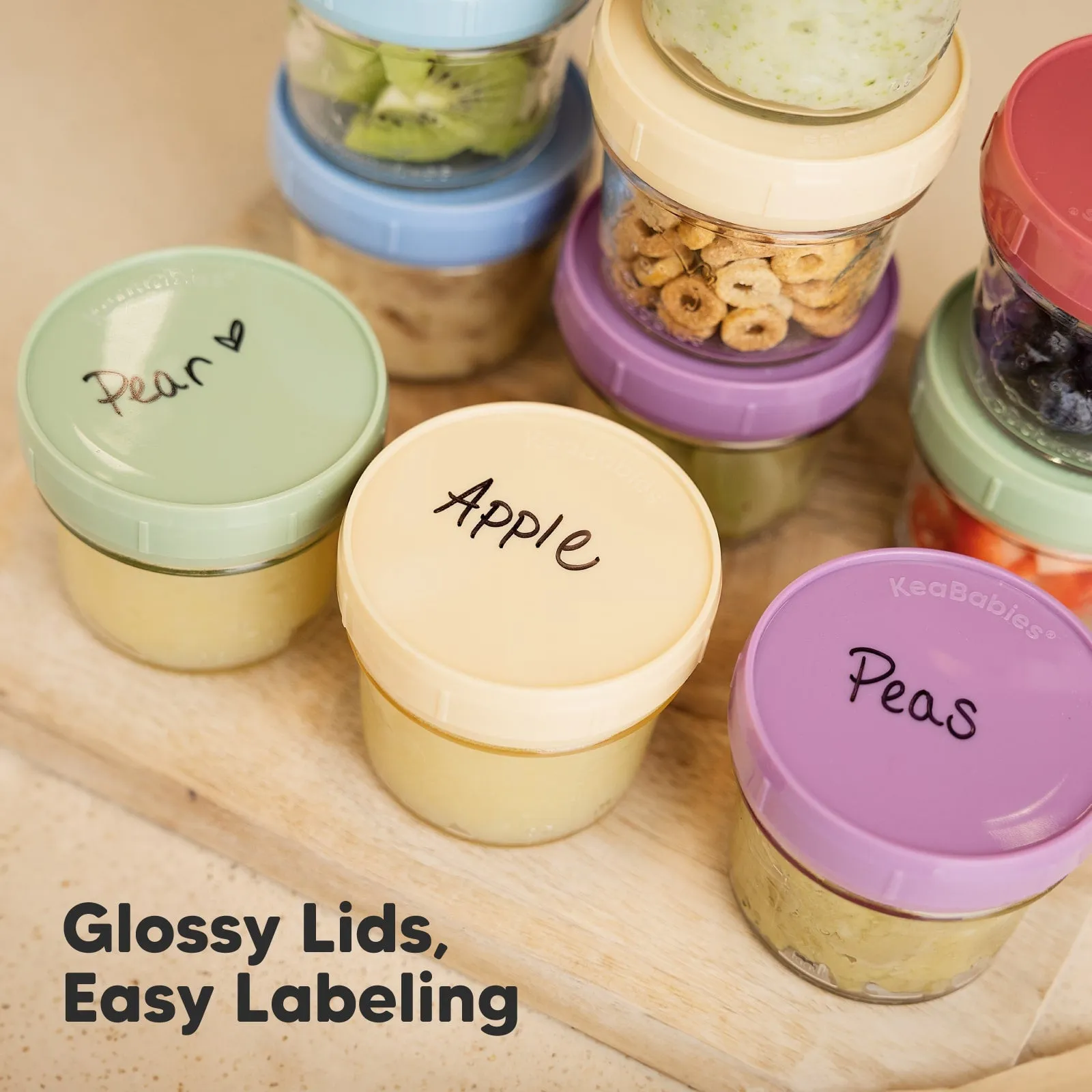 6-Pack Prep Jars Food Glass Containers