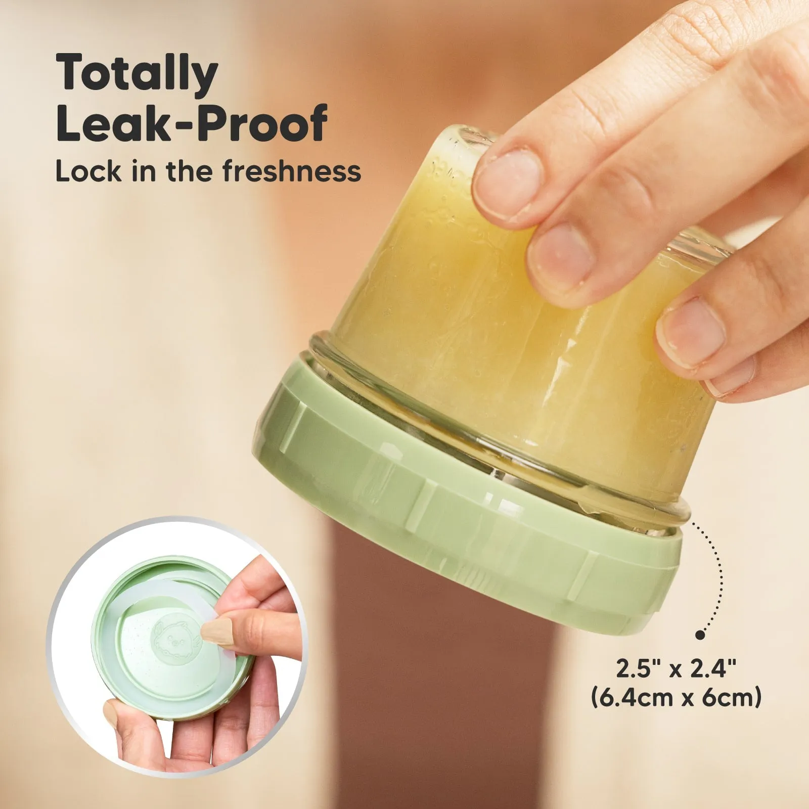 6-Pack Prep Jars Food Glass Containers