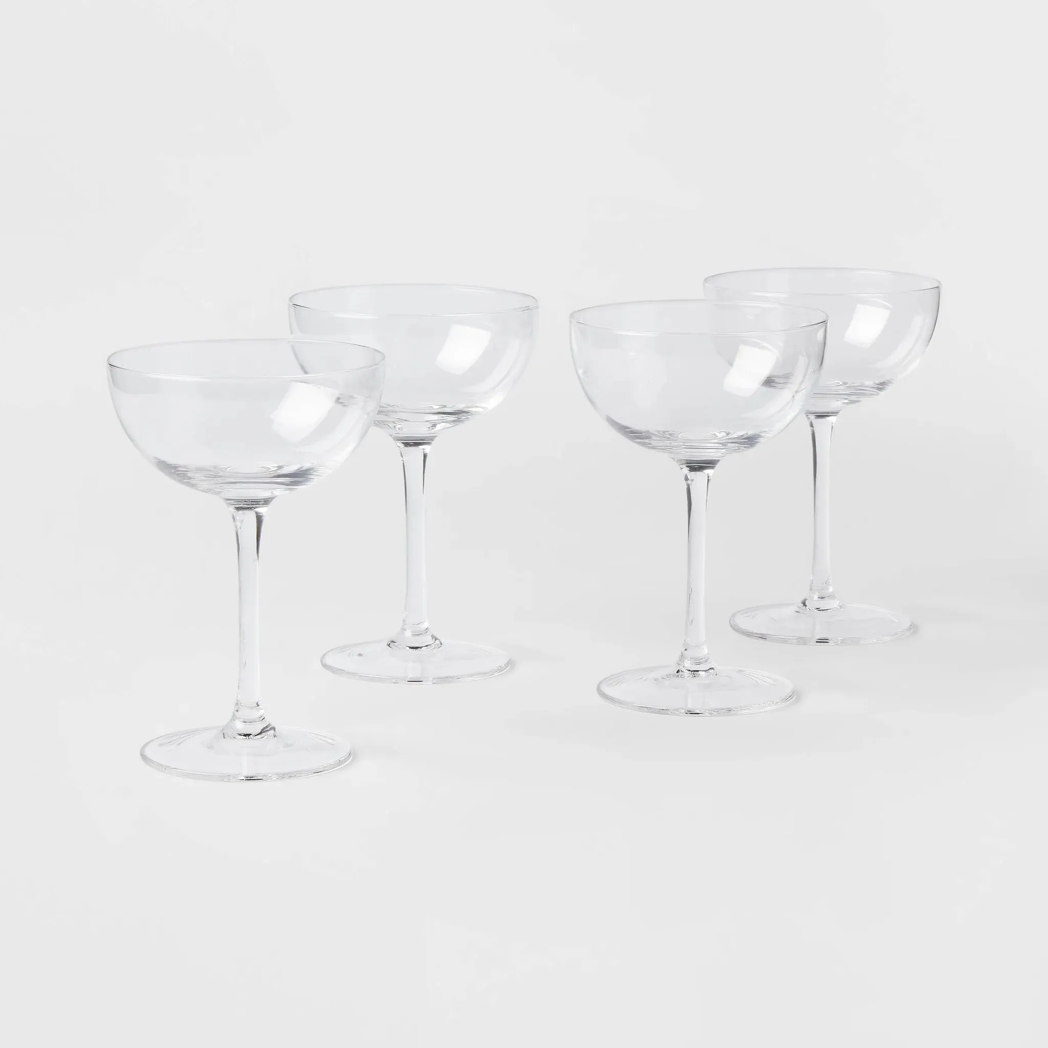 6oz 4pk Glass Entertaining Cocktail Coupe Glasses