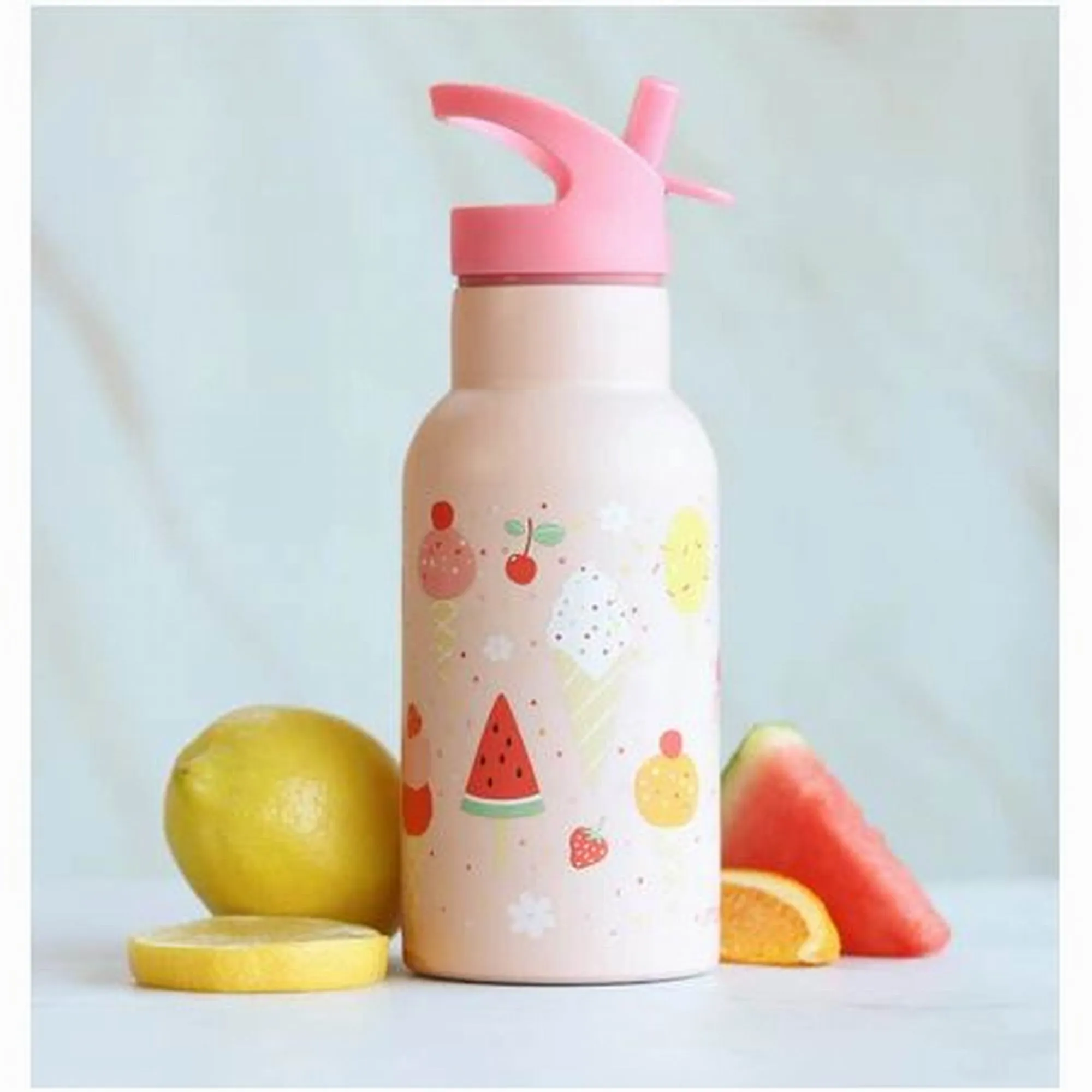 A Little Lovely Company Stainless Steel Drink Bottle: Ice-Cream