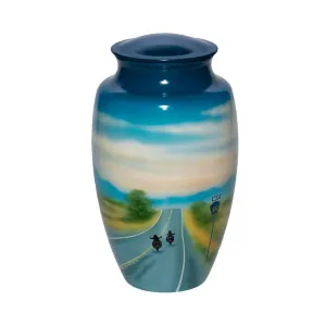 ADULT Alloy - 7746-Hand Painted Motorcycles Route 66