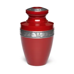 ADULT - Alloy Urn -2116- Grecian with Bogati Jasmine Border