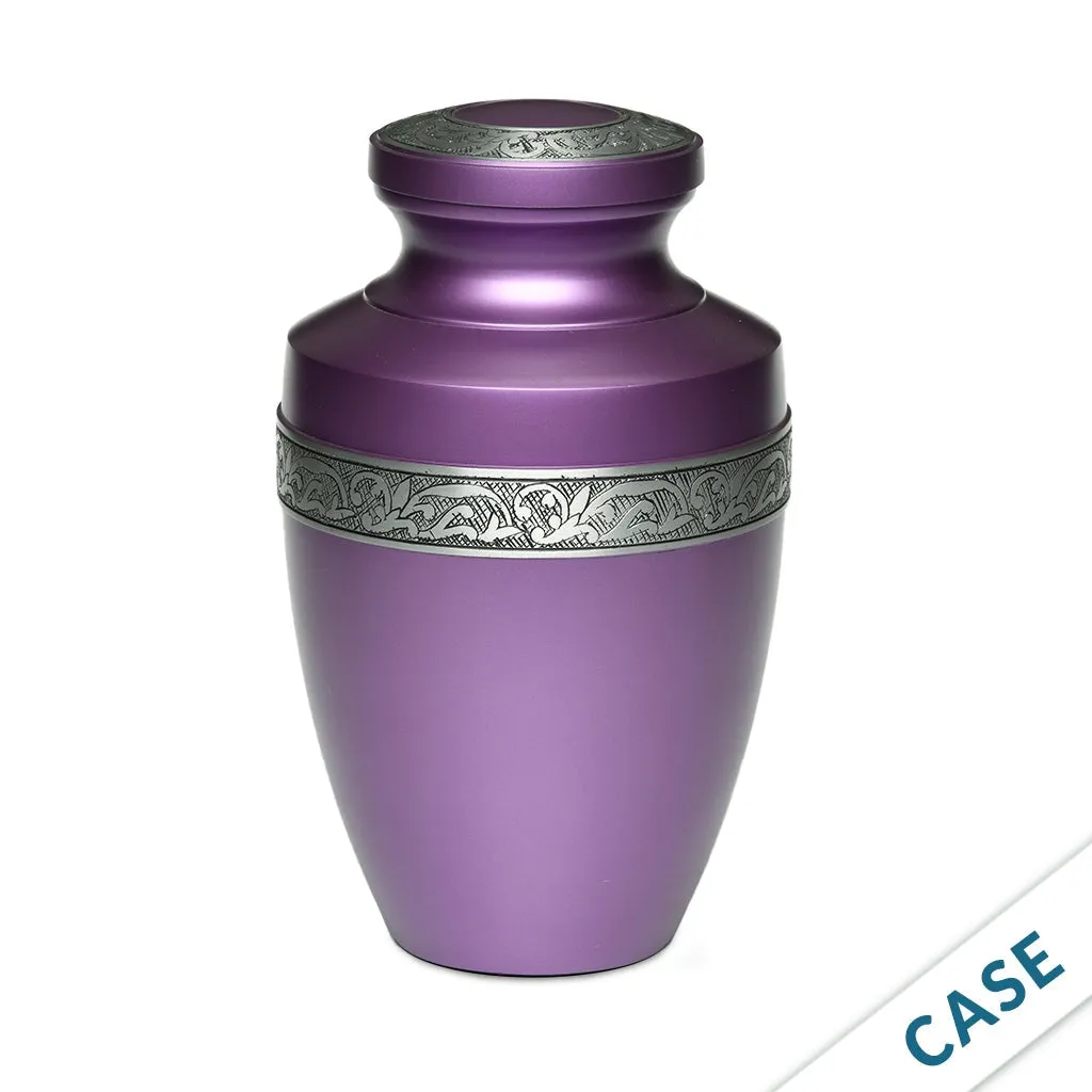 ADULT - Alloy Urn -3076- Grecian with Flowing Vine - Case of 4