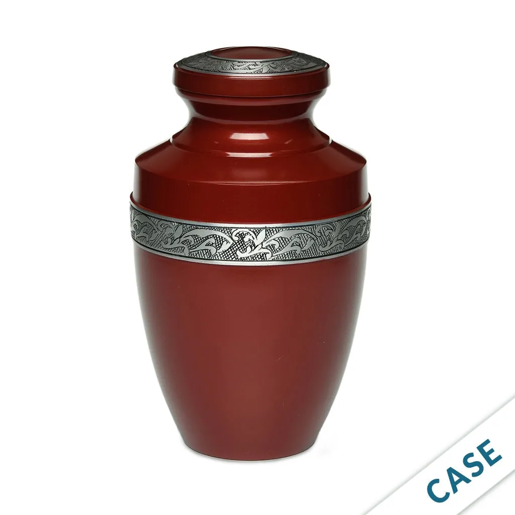 ADULT - Alloy Urn -3076- Grecian with Flowing Vine - Case of 4
