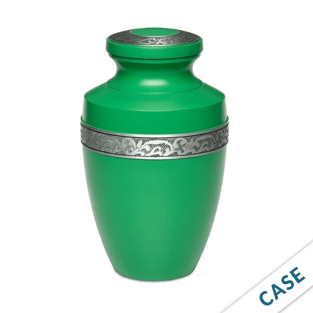 ADULT - Alloy Urn -3076- Grecian with Flowing Vine - Case of 4