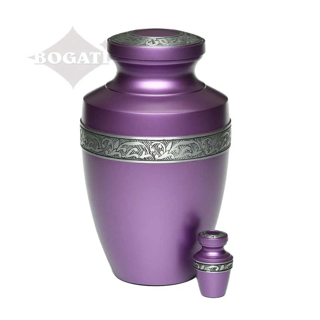 ADULT - Alloy Urn -3076- Grecian with Flowing Vine - Case of 4