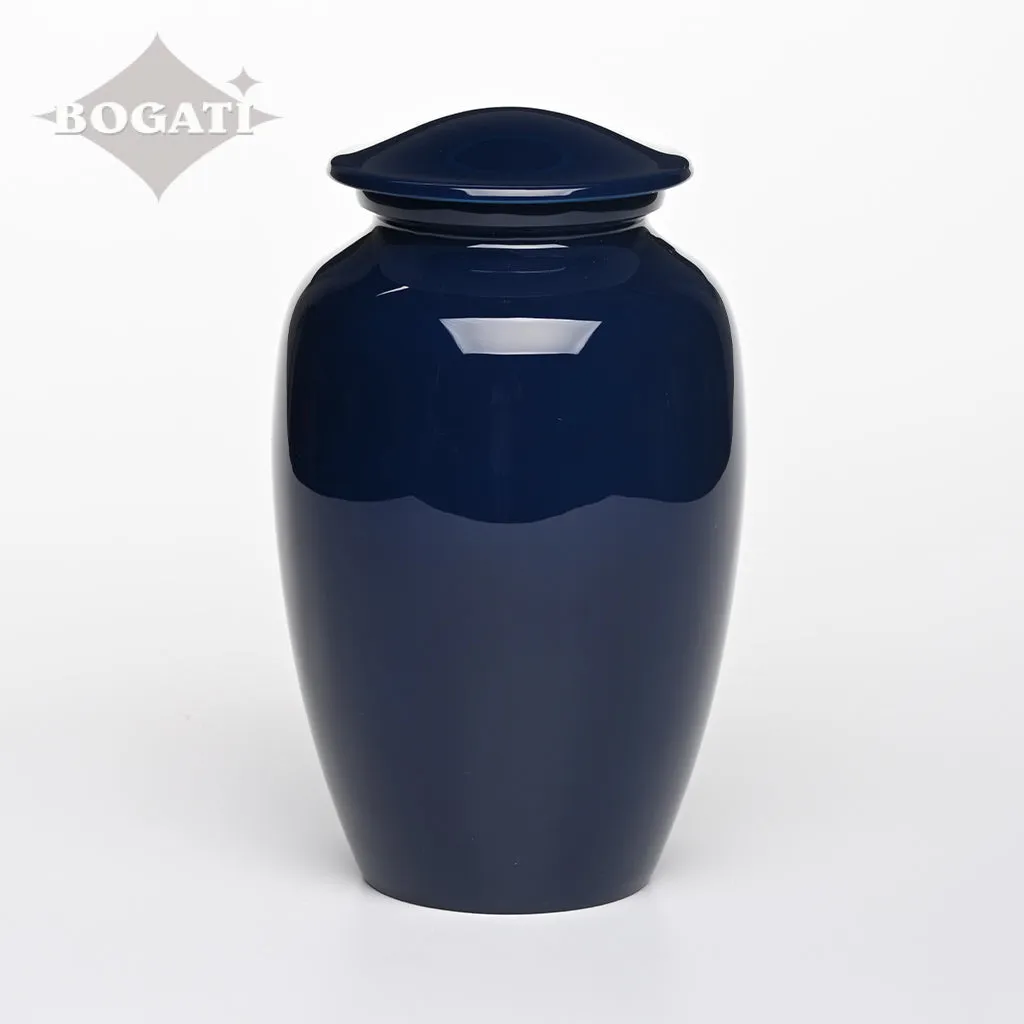 ADULT - Alloy Urn -3350 -  Dark Blue Floral Nature Urns