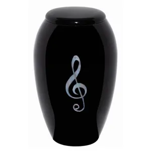 ADULT Alloy urn - Mother of Pearl Treble Clef