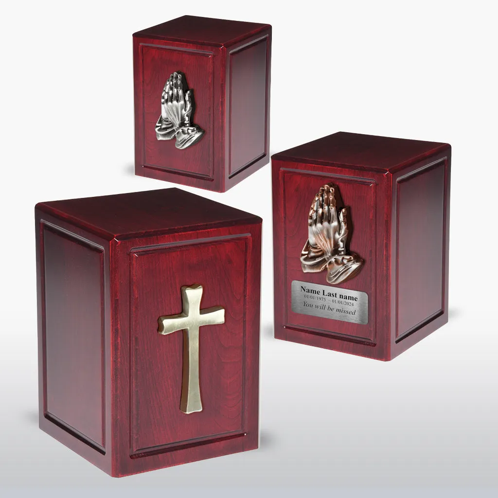 ADULT - Basswood Vertical Urn  -AW04- Spiritual Accessories